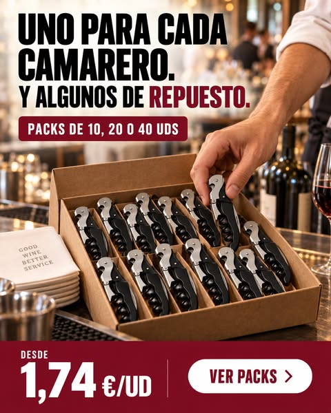 Sacacorchos de camarero · desde 1,74 €/ud