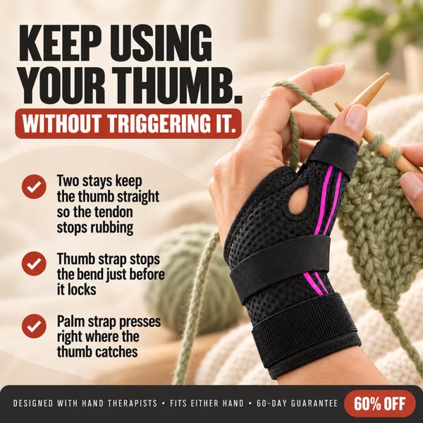 Thumb Stabilizer + Twin Support Stays – Soft Support, Fingers Free | Resilea