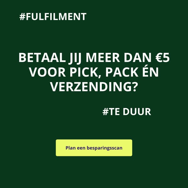 Plan gratis fulfillment bespaar scan