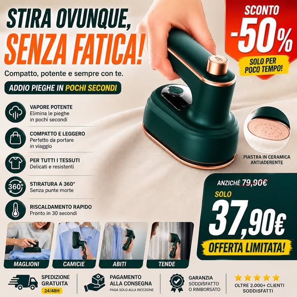 Stiratura perfetta in pochi secondi