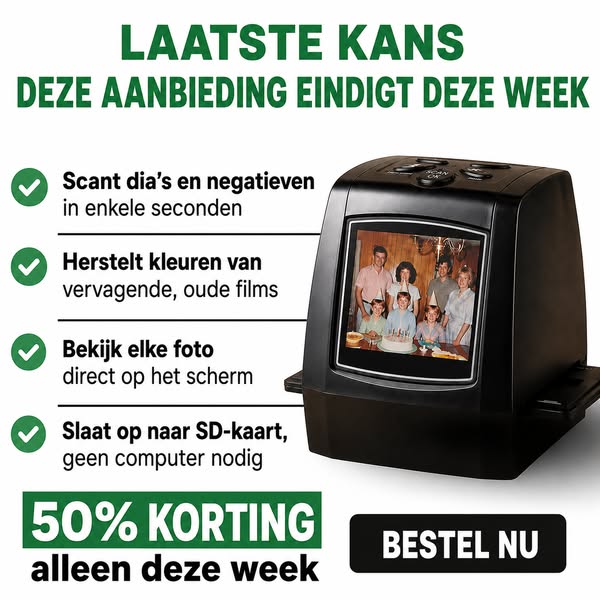 50% korting. Alleen deze week. Ga ervoor.