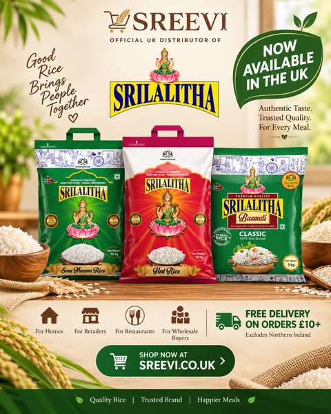 Sri Lalitha Rice Now Available in the UK