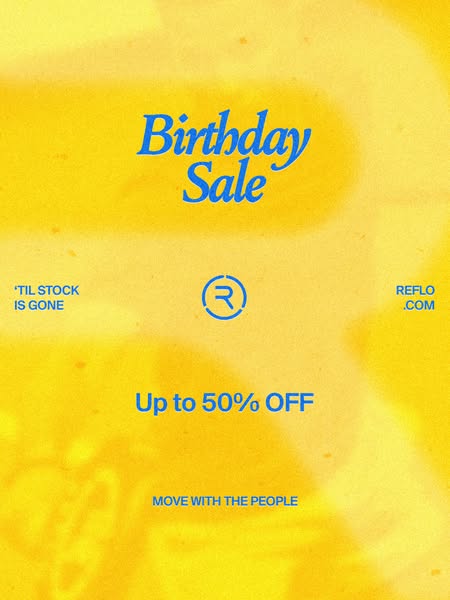 Birthday Sale. Up to 50% Off.