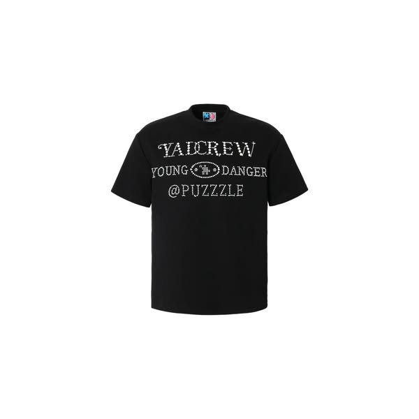 YADcrew | Pearl Typography Short-Sleeved T-shirt