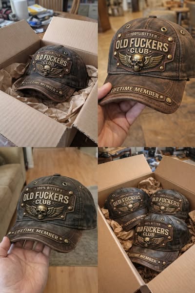Old Fuckers Club Handmade Vintage Baseball Cap