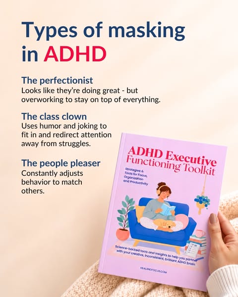 ADHD masking costs everything get tools for the real brain underneath at 90% off today.