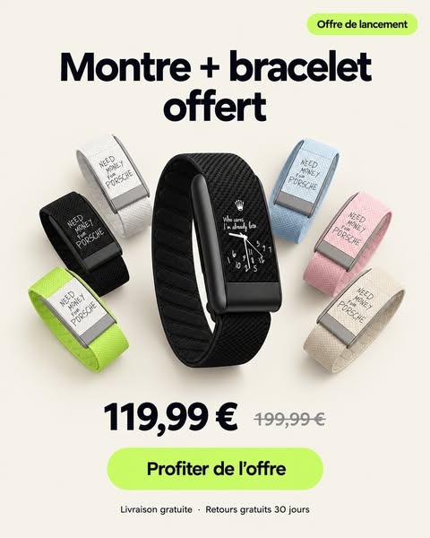 Montre + Bracelet Offert à 119,99 €