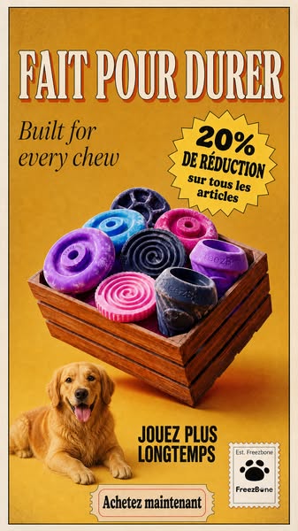 Freezbone est recommandé par les éducateurs canins.