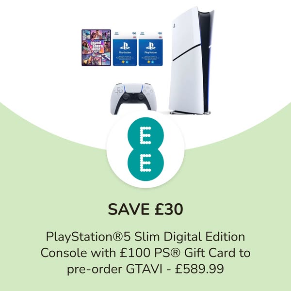 PS5 Slim Digital + £100 Card for GTA VI