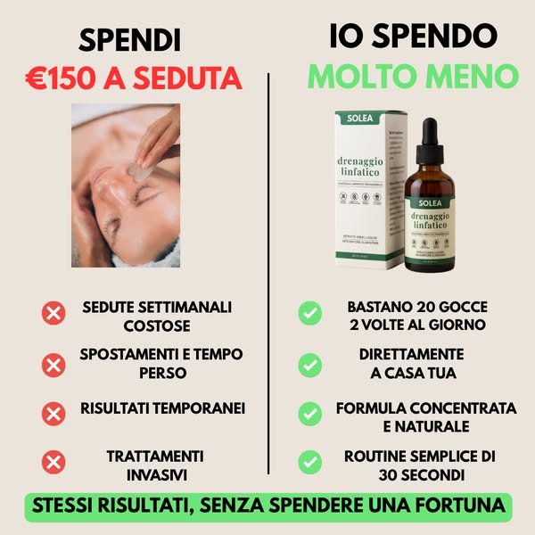 Addio gonfiore con Solea