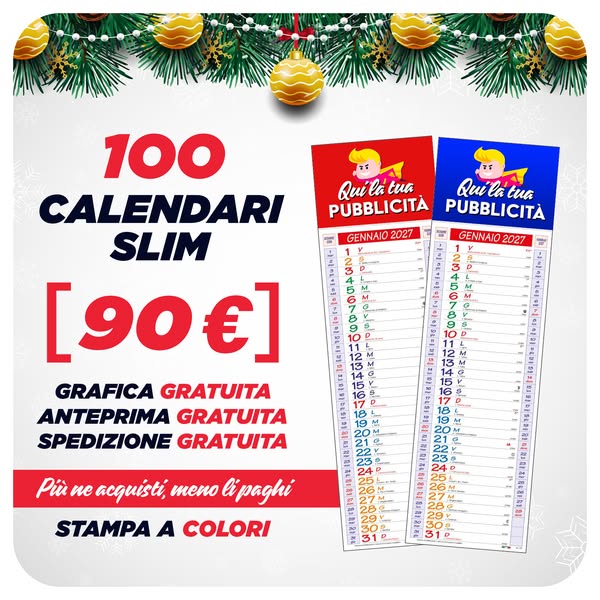 100 CALENDARI a 90€