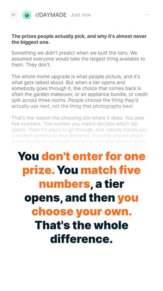 You pick. That’s the difference.