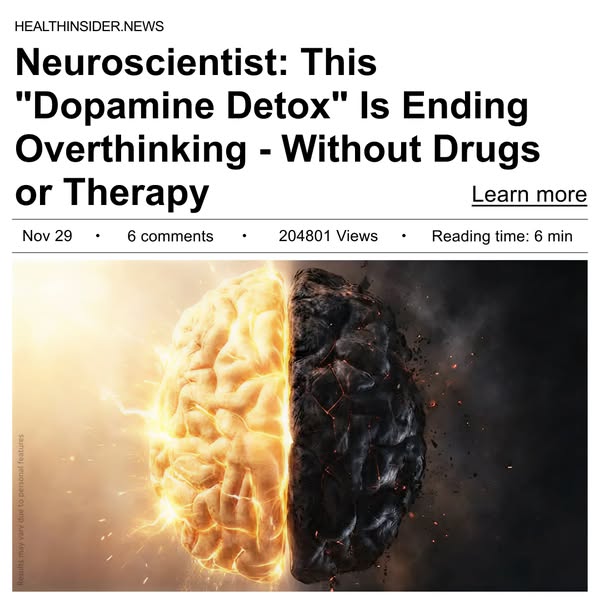 Neuroscientist: This "Dopamine Detox" Is Ending Overthinking