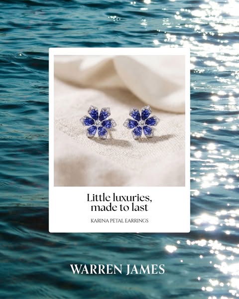 Tanzanite Karina Petal Earrings