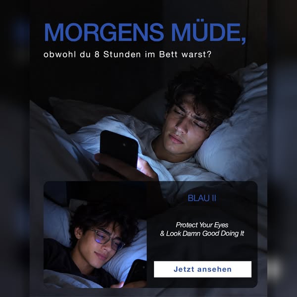 1+1 GRATIS: BLAU II Blaulichtfilterbrille