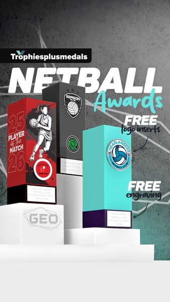 Netball Trophies & Medals Next Day Delivery!