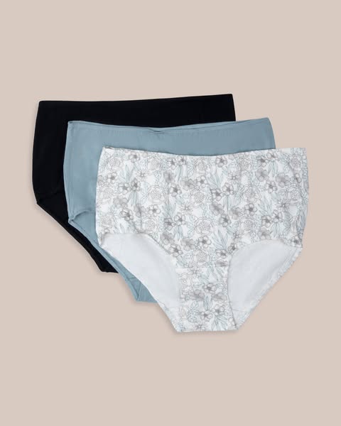 Highwaisttrosa 3-pack Mönstrade Grön