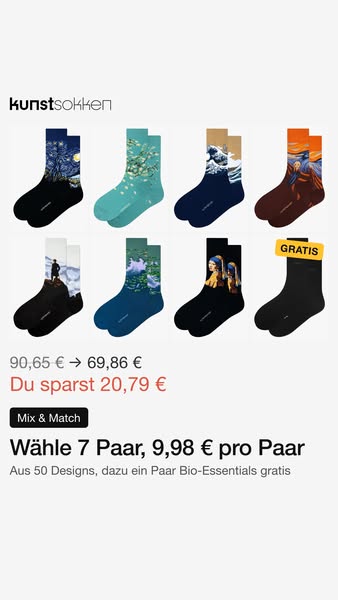 Wähle 7 Paar, 9,98 € pro Paar