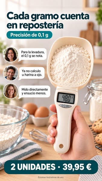 Descubre cómo medir tus recetas al gramo