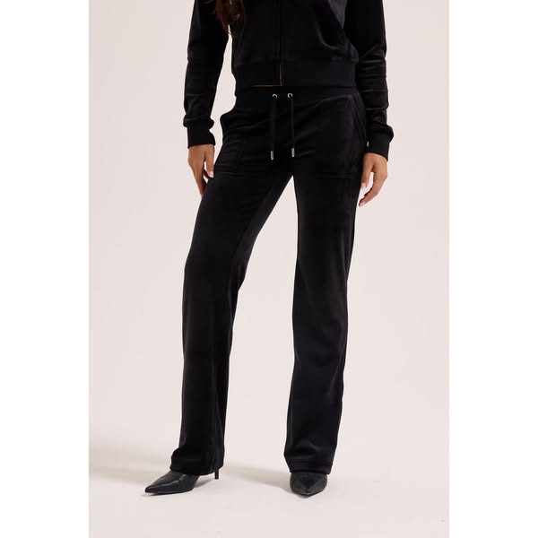 BLACK CLASSIC VELOUR DEL RAY POCKETED BOTTOMS