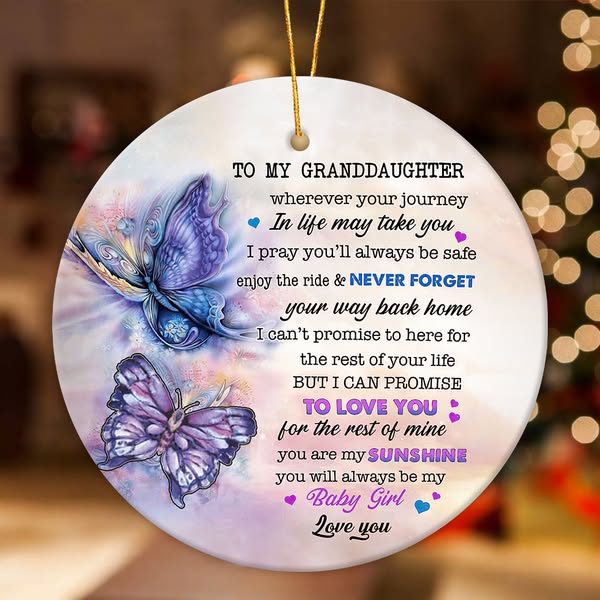 Gift For Granddaughter/Daughter - Enjoy The Ride - Ceramic Ornament