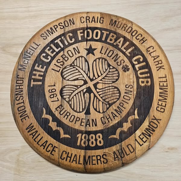 Celtic FC Lisbon Lions Crest, Handmade