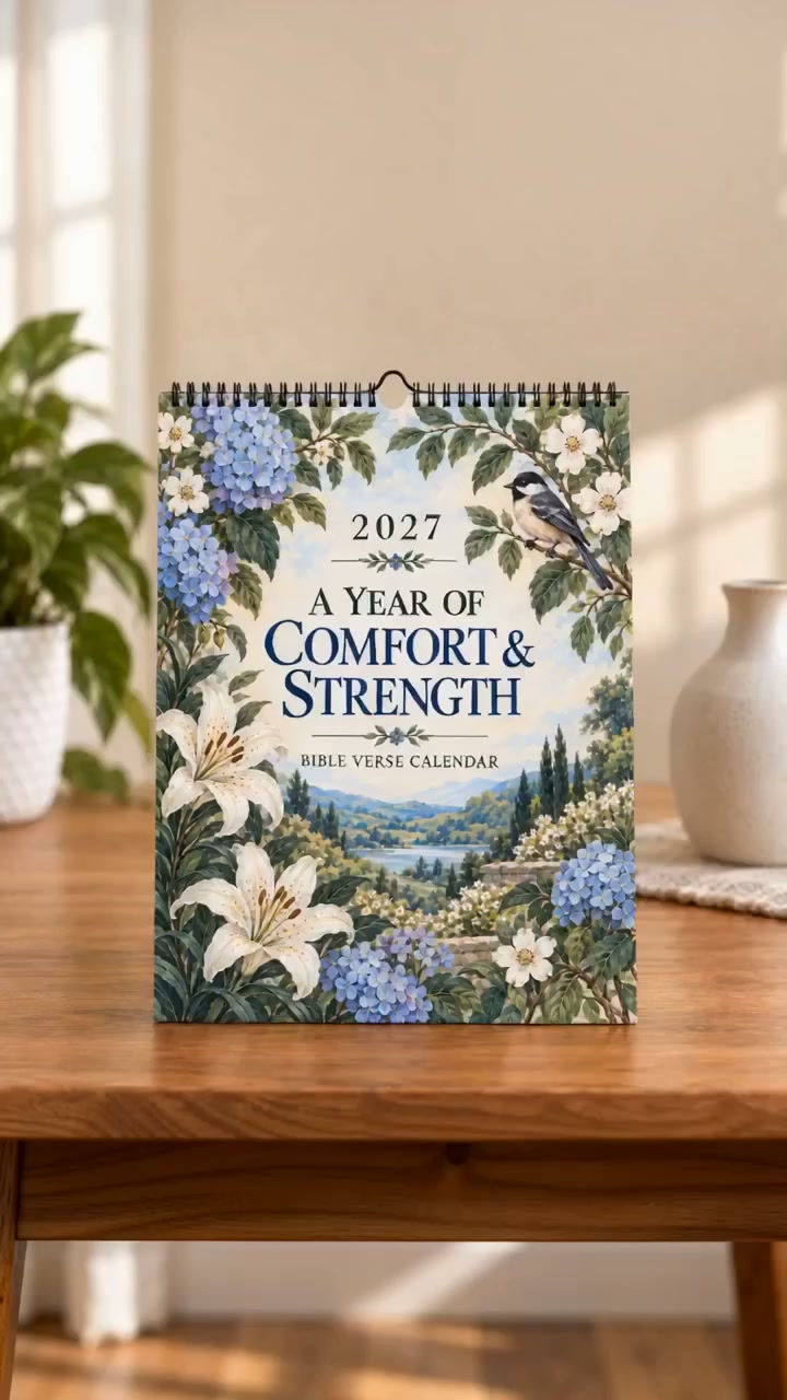 2027 A Year Of Comfort & Strength Bible Verse Wall Calendar