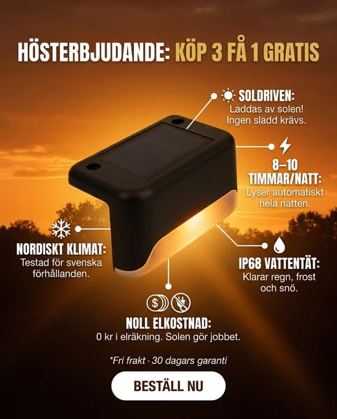 Solcellsdriven Utomhuslampa
