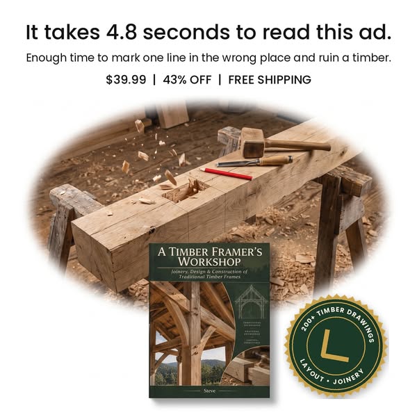 Timber framing books, now $39.99