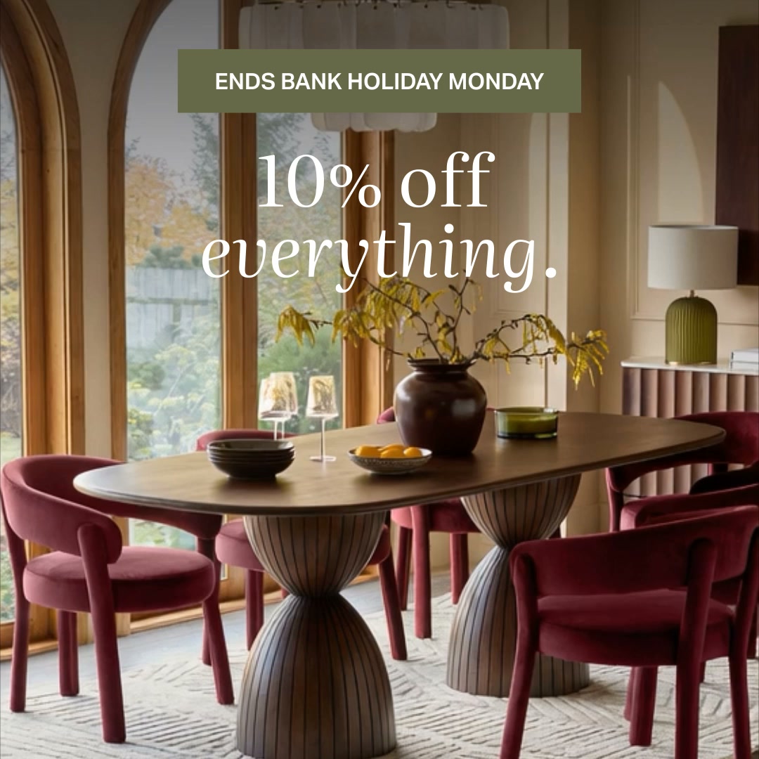 10% off everything. Ends bank holiday Monday.