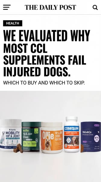 Your Dog's Knee Can Heal Without Surgery. Here's What's Been Missing.