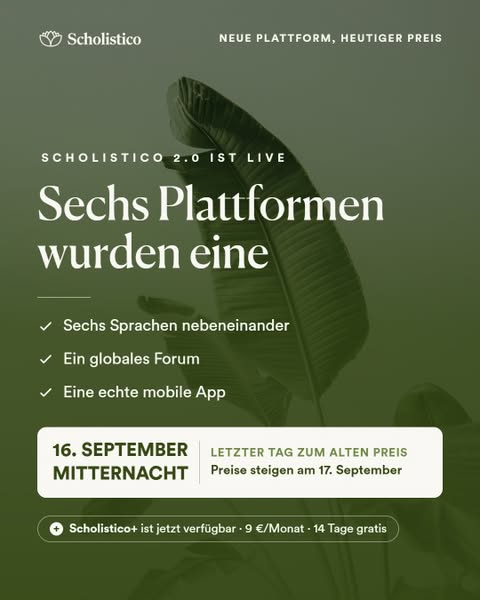 Aus sechs wurde eins. Heutiger Preis bis Mittwoch