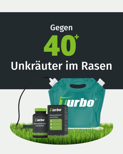 Unkraut raus. Rasen bleibt grün.