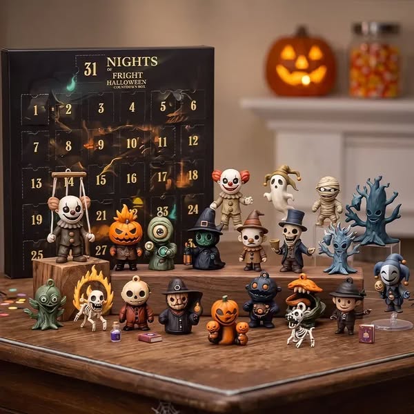 2026 Halloween Countdown Advent Calendar Gift Box - 31 Nights of Fright Blindbags Surprise Set