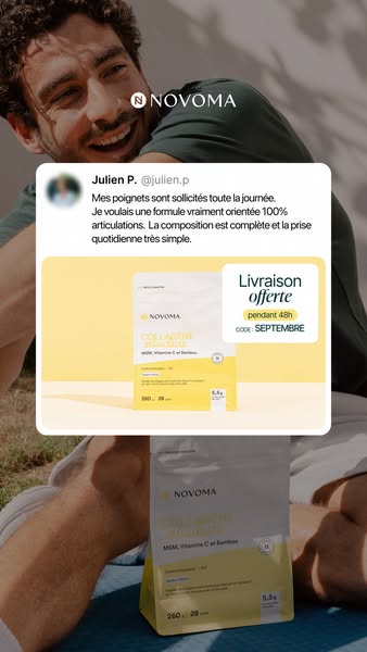 Livraison gratuite pendant 48 h pour des articulations souples