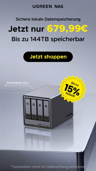 Jetzt 15% Rabatt: UGREEN NAS
