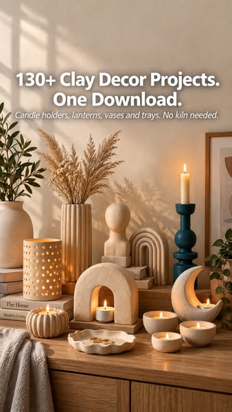 130+ Clay Decor Projects. One Download.