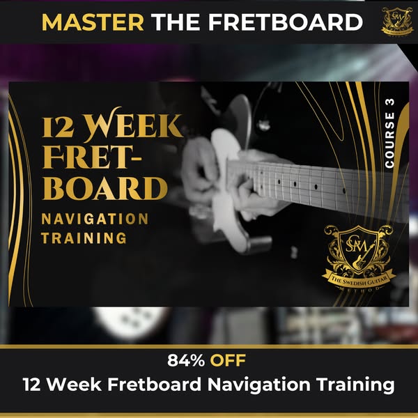 12 Week Fretboard Navigation Training Course Limited-offer - The Swedish Guitar Method