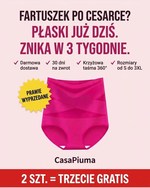 Fartuszek po cesarce? Płaski już dziś, znika w 3 tygodnie.
