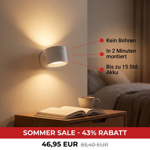Kein Kabel. Kein Bohren. Kein Chaos