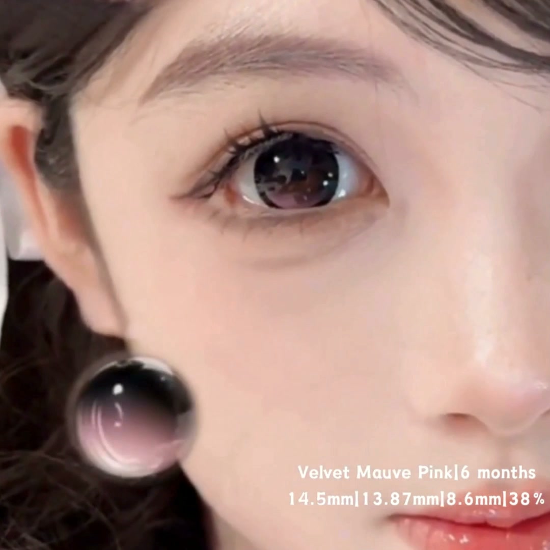 Velvet Mauve Pink 14.5mm Contact Lenses(6 months wear)