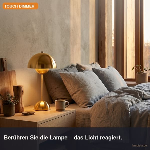 Licht, wo keine Steckdose ist? Marisol kabellose Touch-Tischlampe heute 50% Rabatt + kostenloser Versand