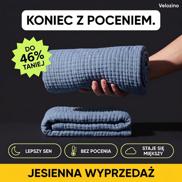 Koc muślinowy z bawełny