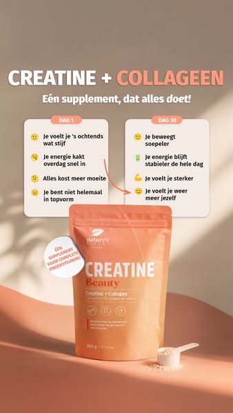 Eén schep. Complete oplossing voor schoonheid en een actieve levensstijl.