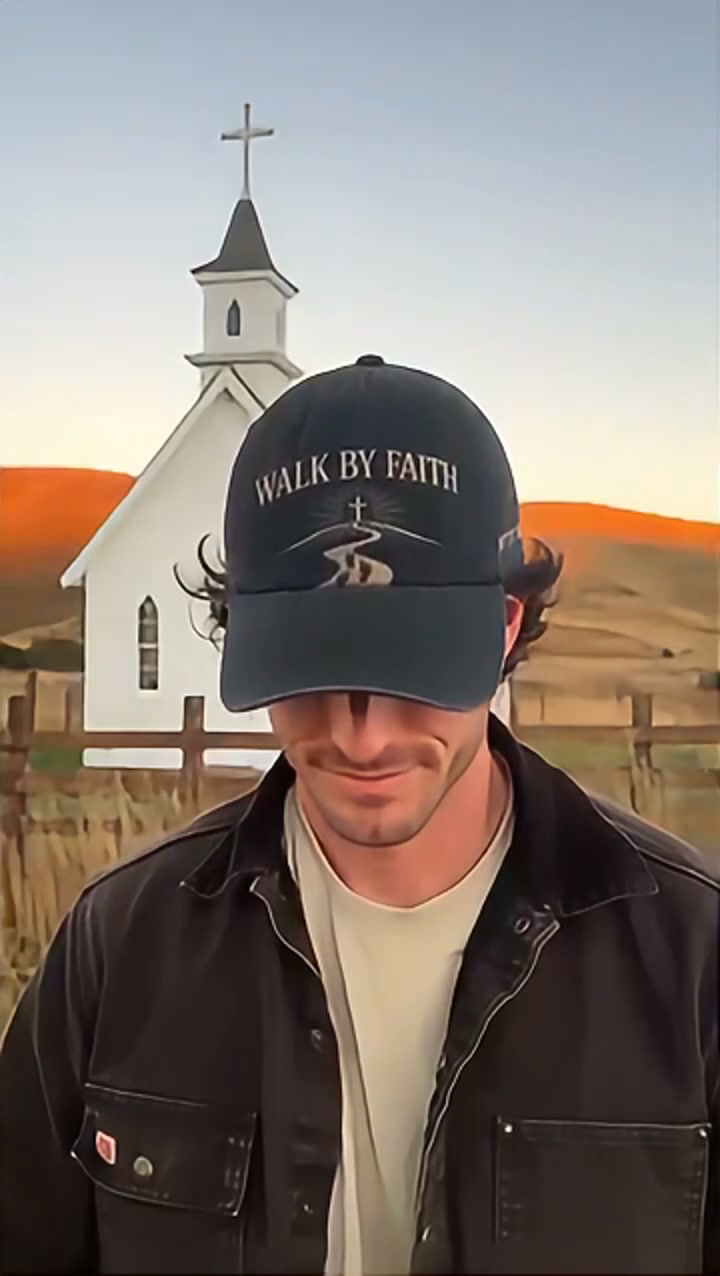 "WALK BY FAITH" Vintage Christian Embroidered Cap (100% Cotton)