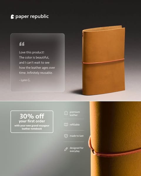 30% OFF the grand voyageur | leather journal