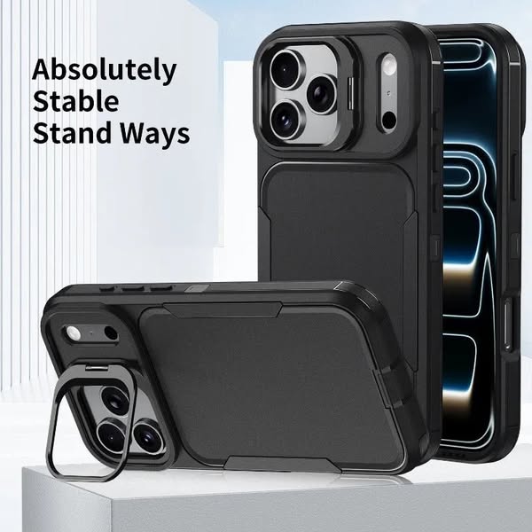 Metal Lens Kickstand Case