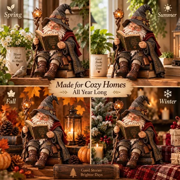 A little wizard for your coziest corner.