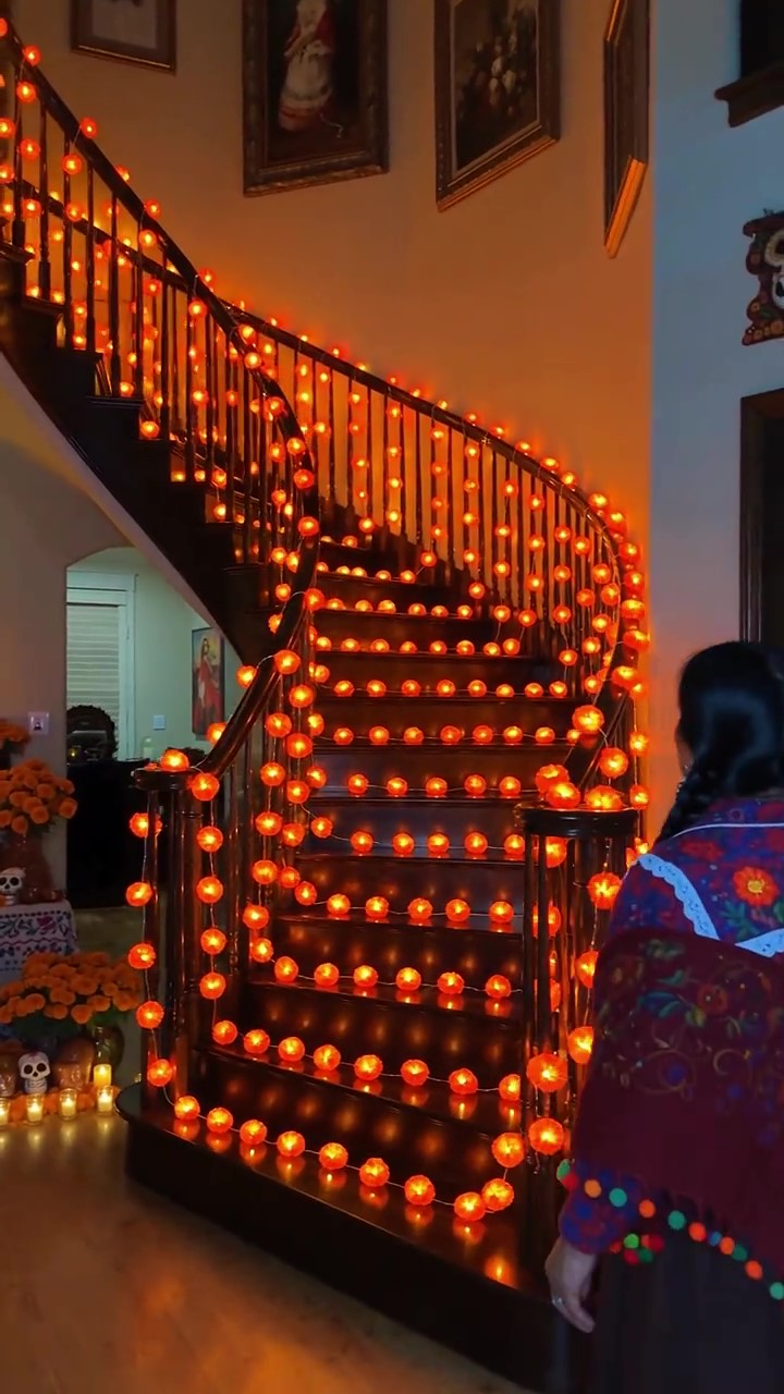 Mexican Marigold Flower String Lights | Death is not the end of life, forgetting is