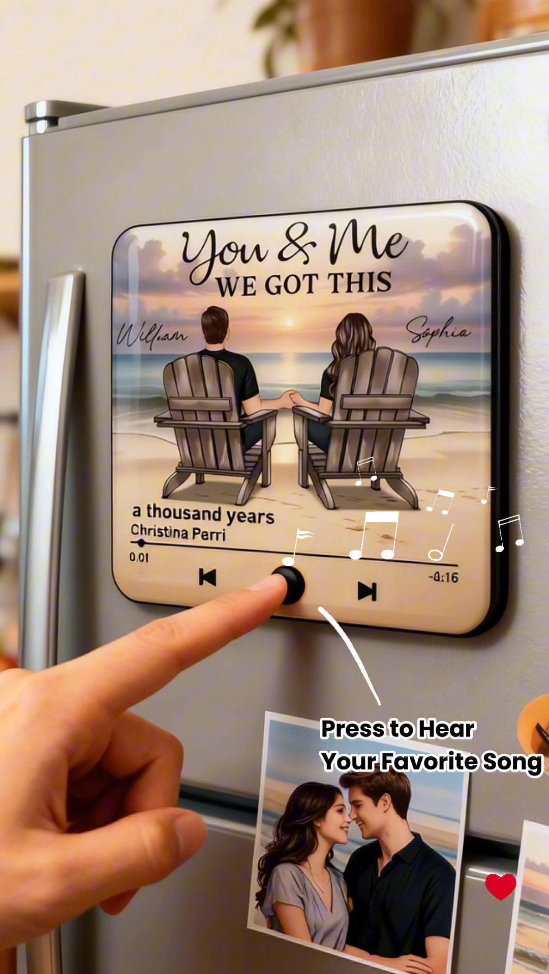Custom Music Fridge Magnet – Your Song, Your Love